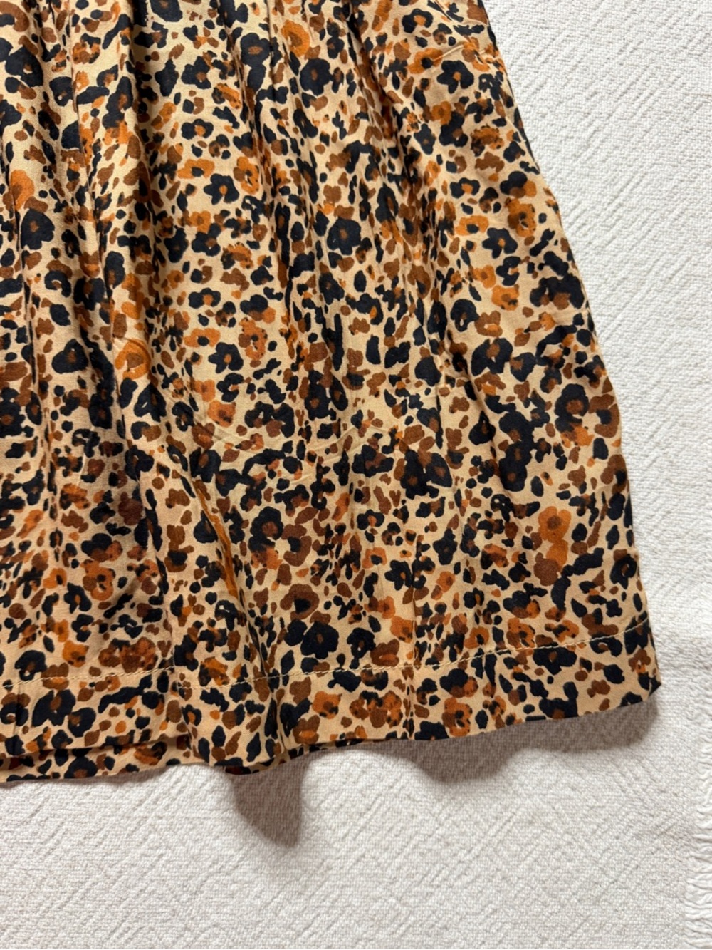 Anthropologie Ruffle Sleeve Animal Print Cheetah Tiered Dress XL Lightweight - Picture 3 of 8